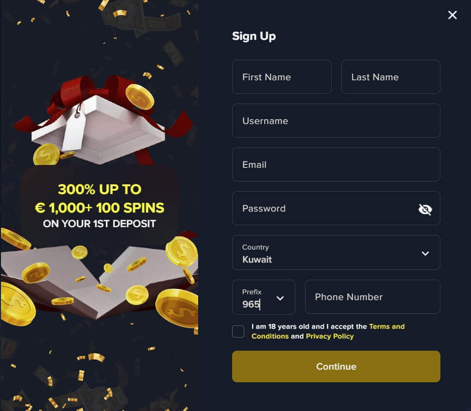 Spinup - qatar - casino review - registeration