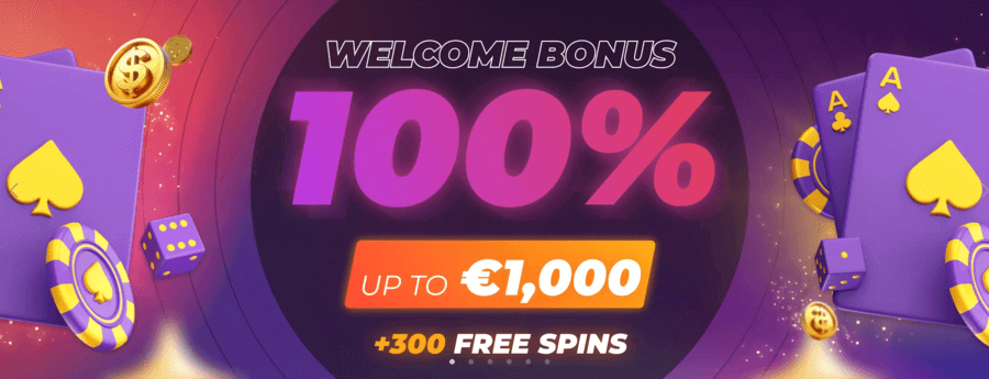 Welcome bonus at Golden Star. 100% up to €1,000 + 300 free spins