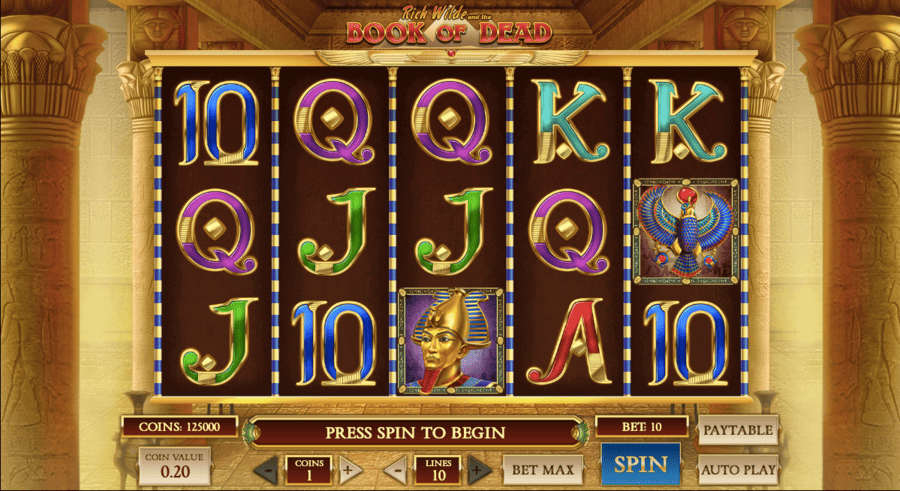 book of dead gameplay