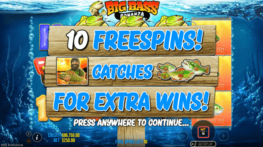 big bass bonanza free spins