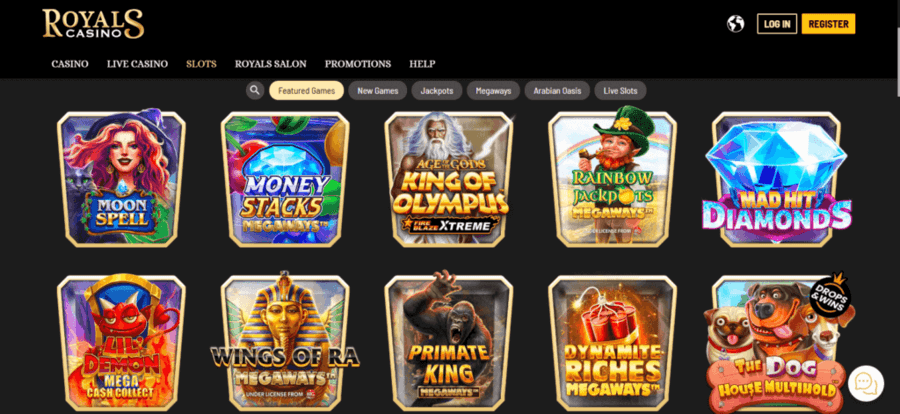 Royals Casino Slots games