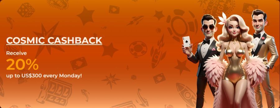 VegaZone cashback bonus 20%
